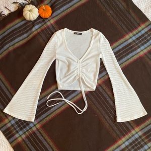 Shein Ruched Front Longsleeve Top